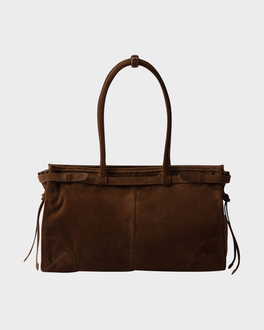 Bonnie Medium Suede Top-Handle Bag
