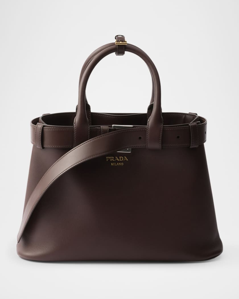 Medium Grain Leather Top-Handle Bag | Neiman Marcus