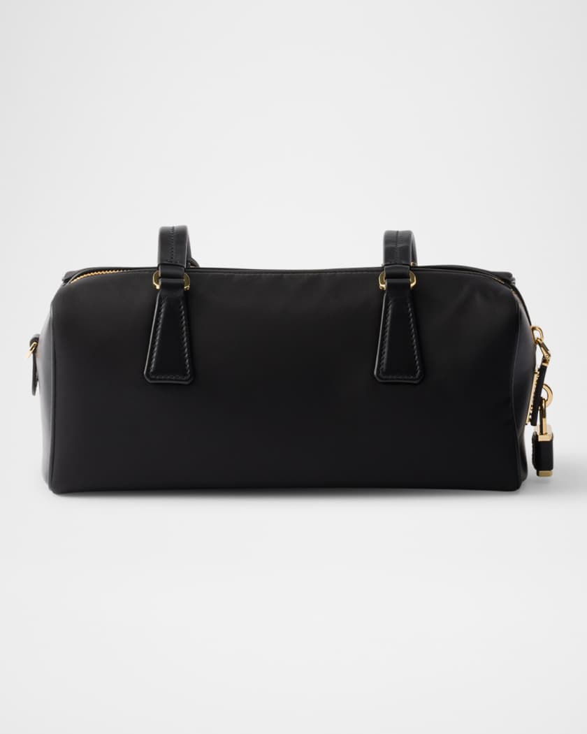 PRADA ミディアム パッド入り Re-Nylon&レザー トートバッグ Prada Re-Nylon and Leather Medium Top-Handle Bag with