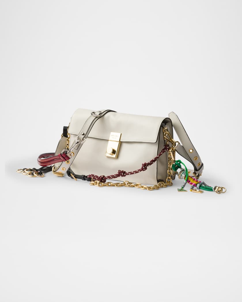 Soft Sound Small Leather Shoulder Bag with Charms