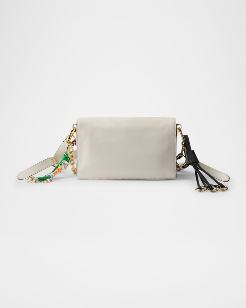 Soft Sound Small Leather Shoulder Bag with Charms