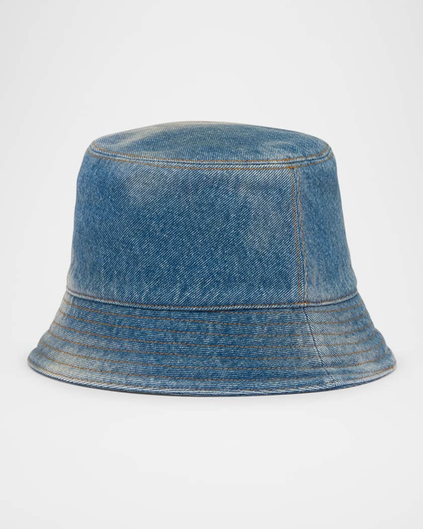 Denim Logo Bucket Hat