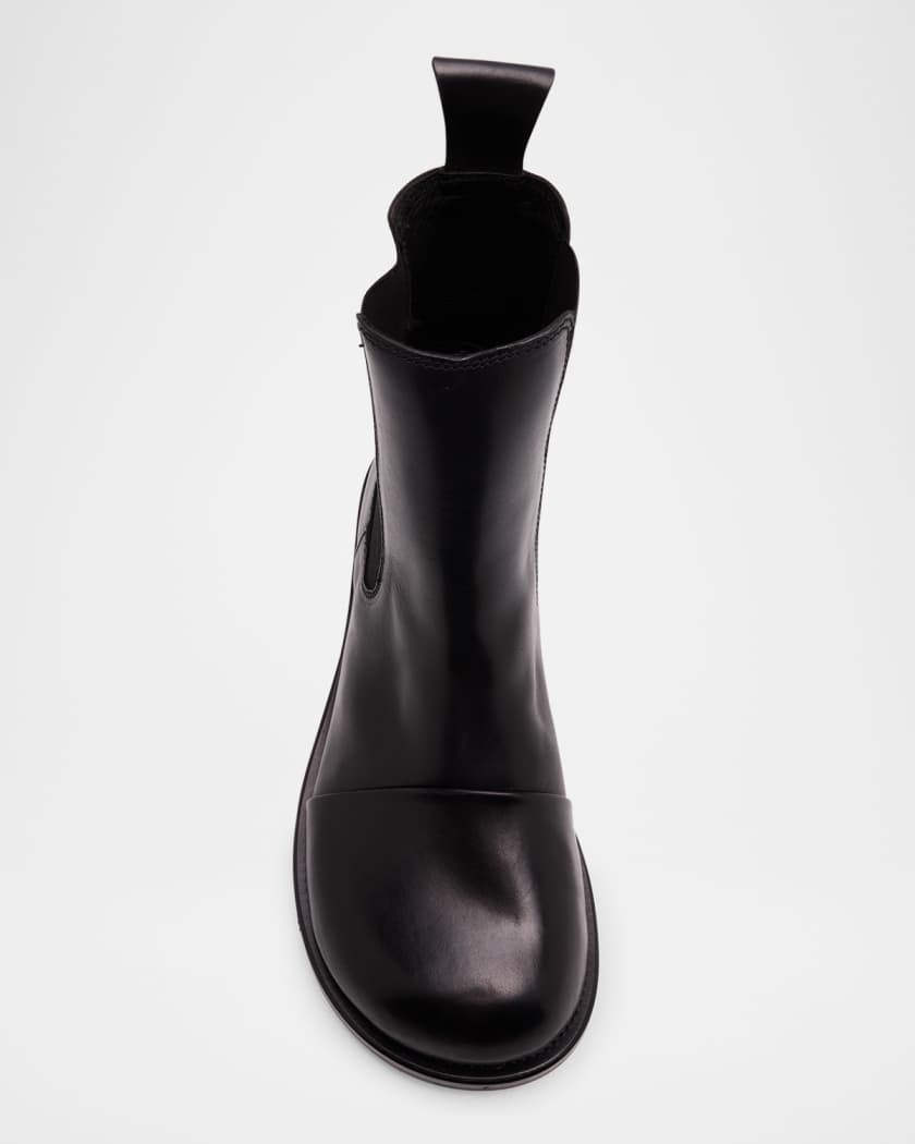 Moschino Men's Leather Cap-Toe Chelsea Boots | Neiman Marcus