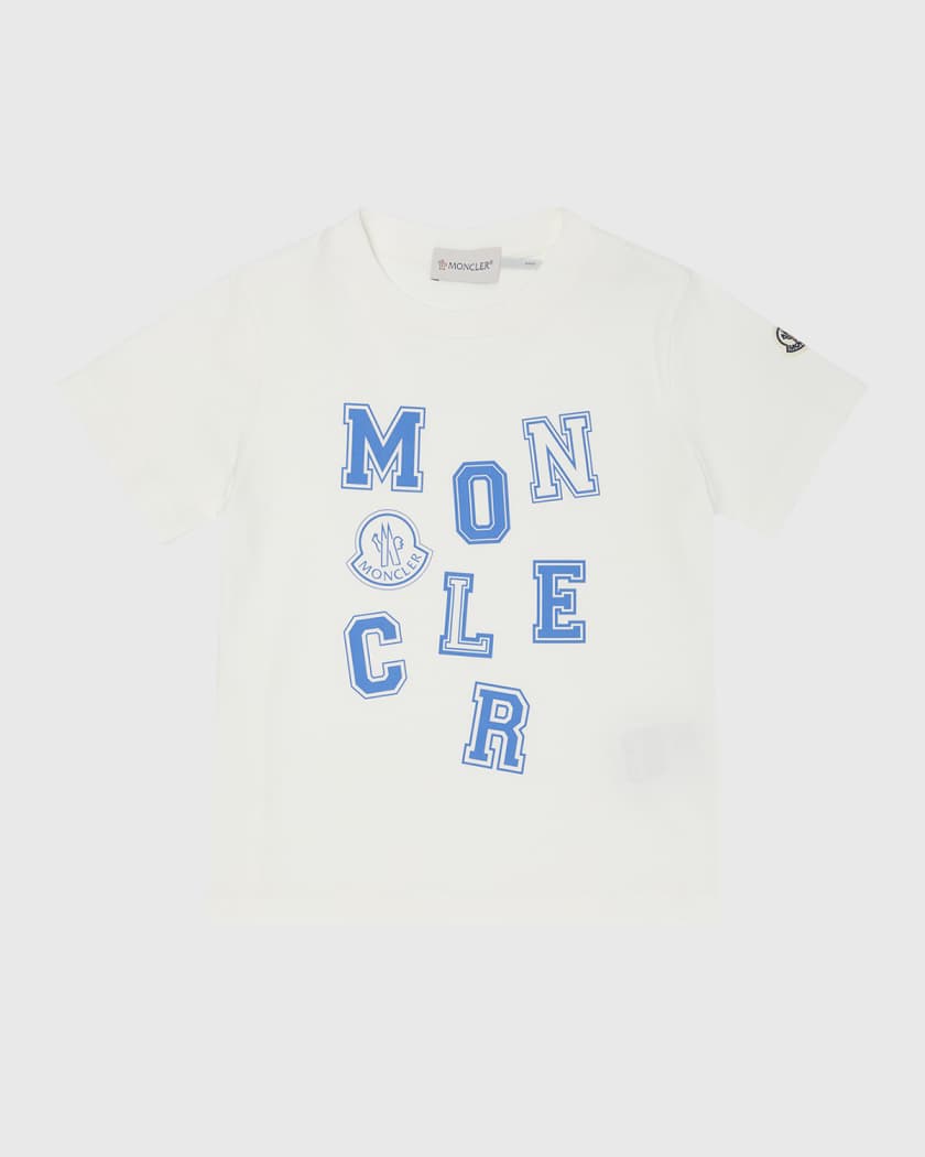 Boy's Scattered Block Letter Logo-Print T-Shirt