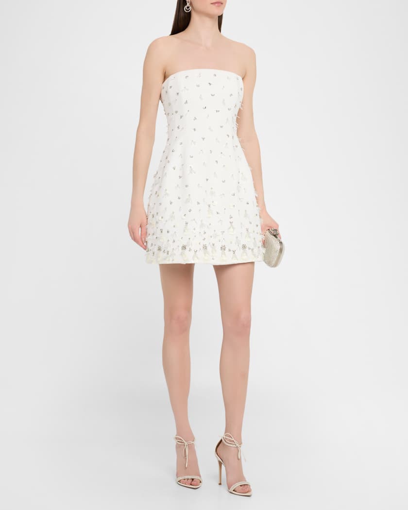 Yasmin Strapless Embellished Bustier Mini Dress