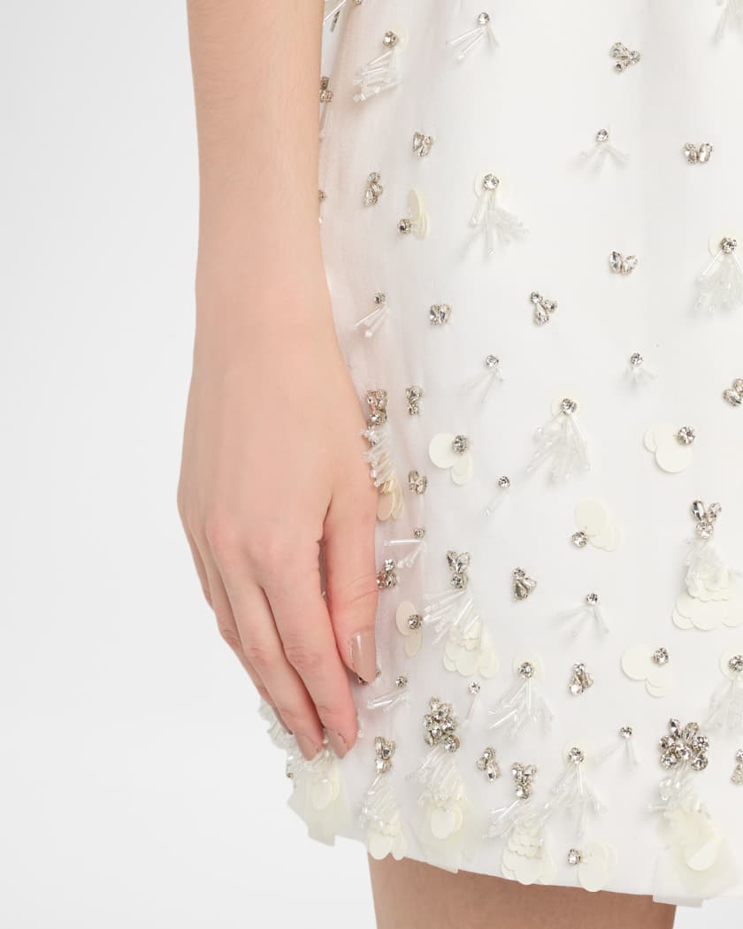 Yasmin Strapless Embellished Bustier Mini Dress