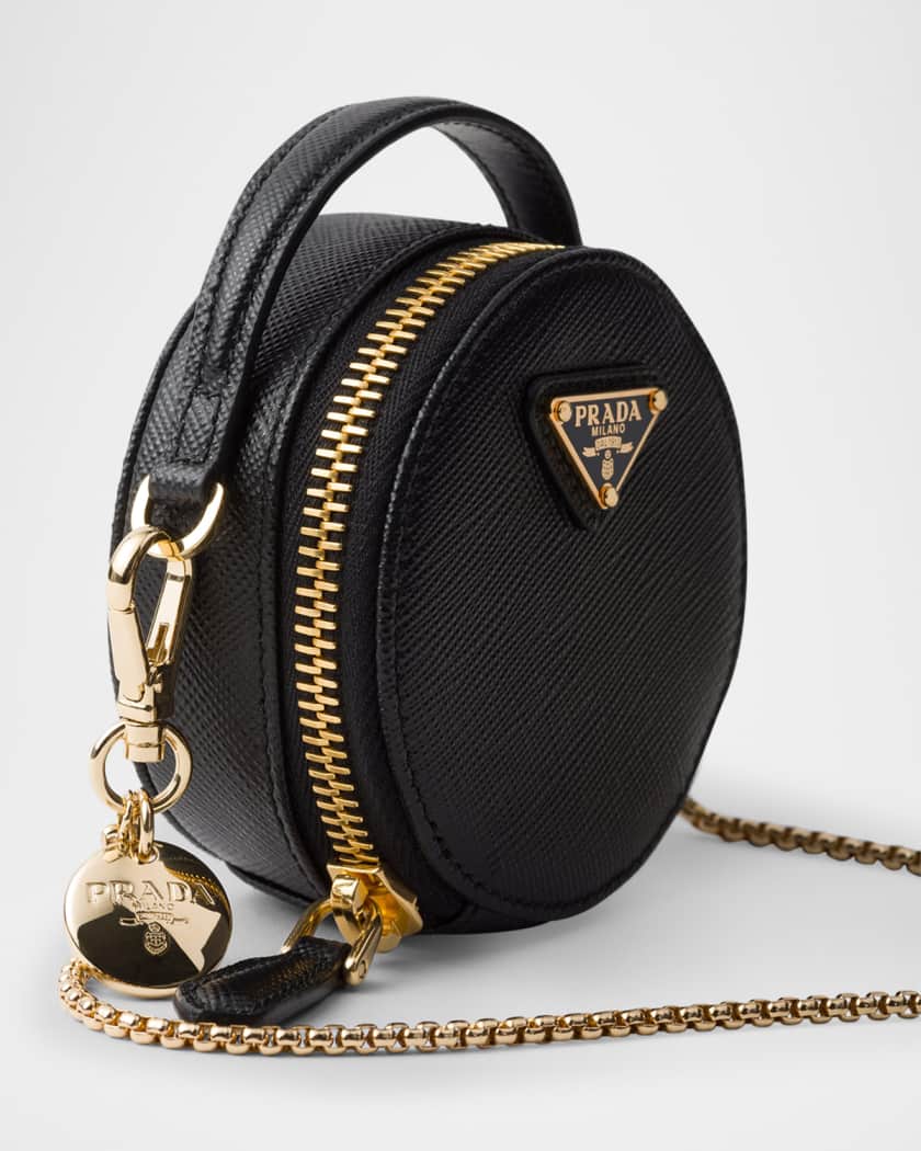 Saffiano Leather Mini-Pouch Crossbody Bag