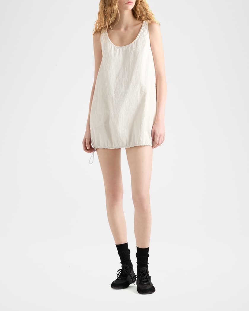 Cinched Drawstring Mini Dress
