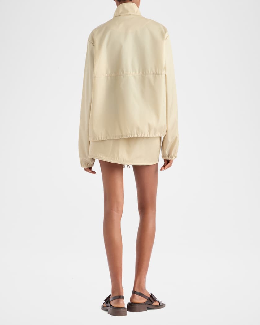 PRADA ベージュ ジップアップジャケット Prada Re-Nylon Zip Up Jacket | Neiman Marcus