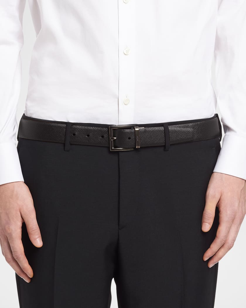Men's Reversible Saffiano Dress Belt