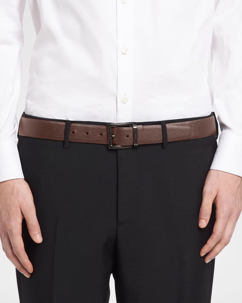 Men's Reversible Saffiano Dress Belt