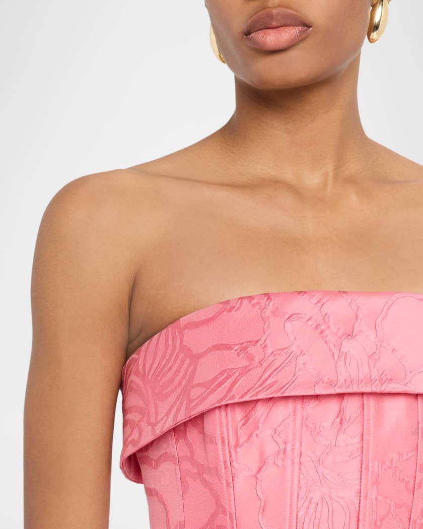 Petra Strapless Jacquard Corset Mini Dress
