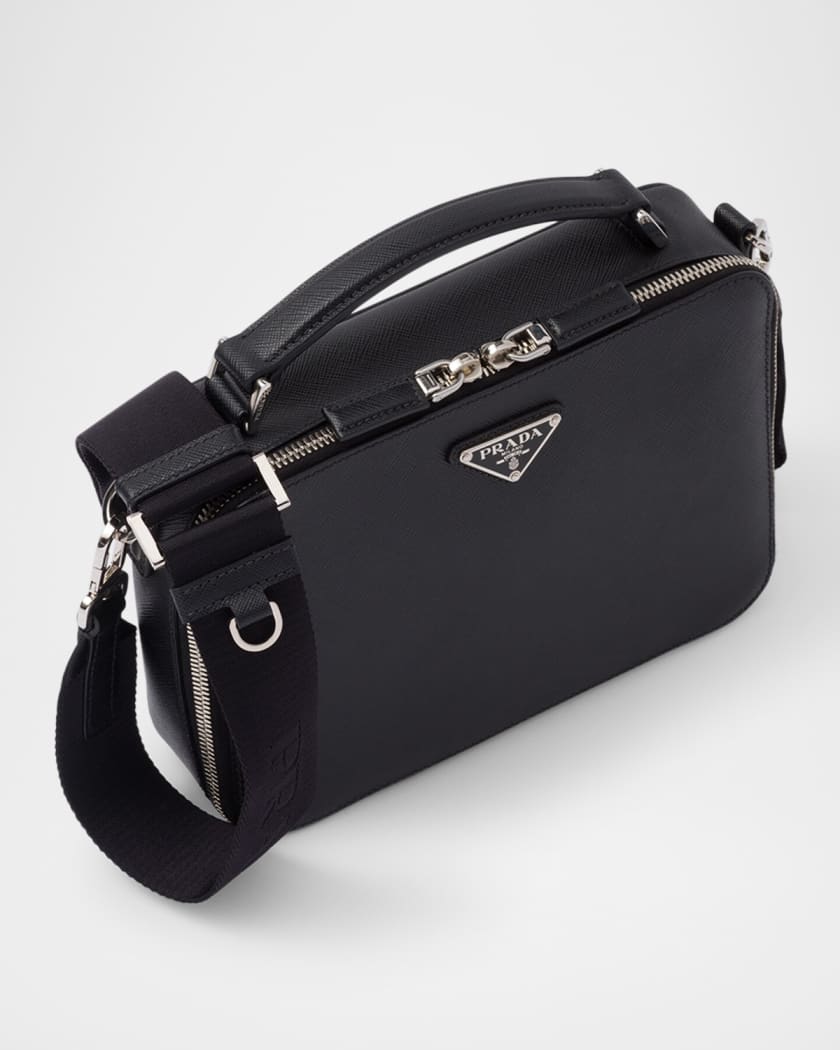 【メーカー直売】の商品をすべて Men's Prada Brique Bag Top-Handle/Crossbody Leather Saffiano 小物