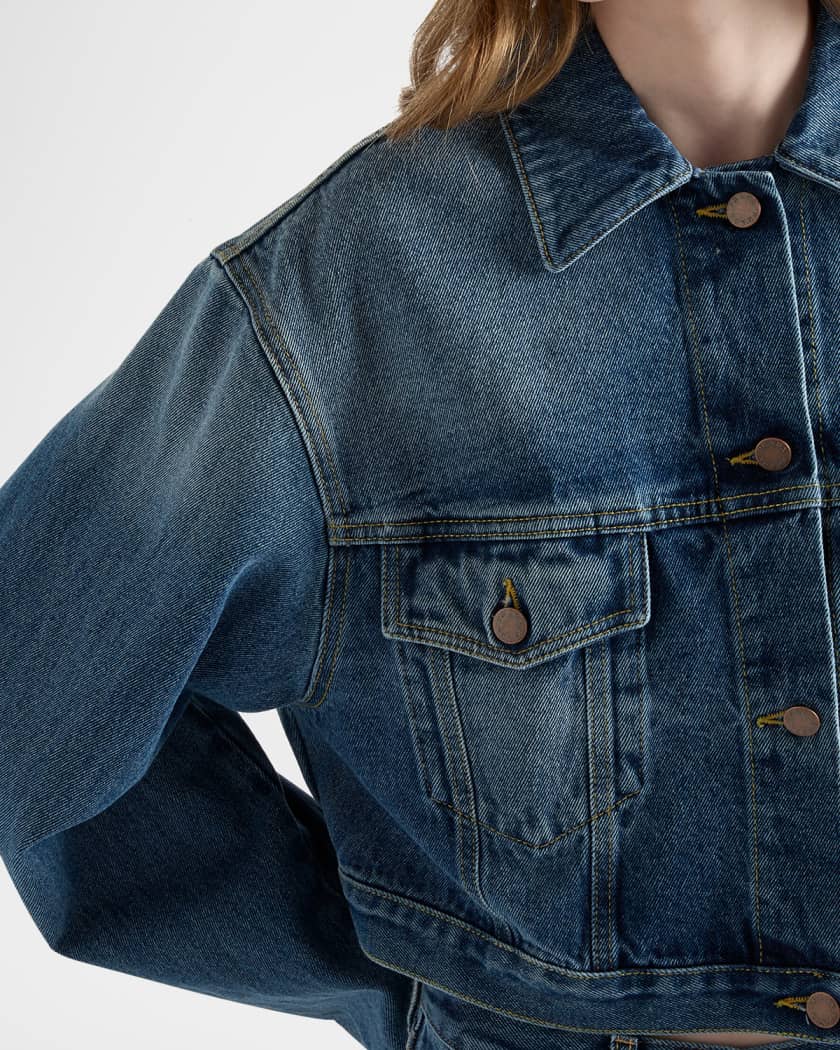 Boxy Denim Blouson Jacket