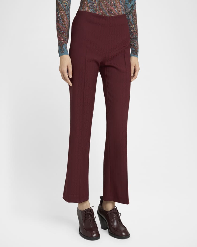 パンツ Etro Jacquard Pants Etro Jacquard Straight-Leg Ankle Trousers | Neiman Marcus