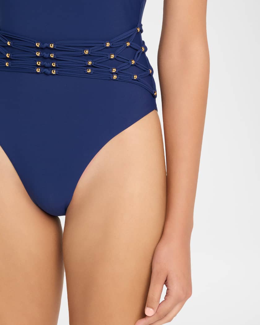 Brynn Beaded One-Piece Swimsuit