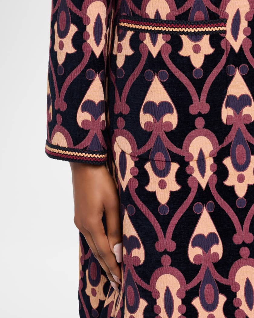 ETRO｜ (MRMA0002AK604 B3681) Etro Reversible Jacquard Single-Breasted Coat | Neiman Marcus