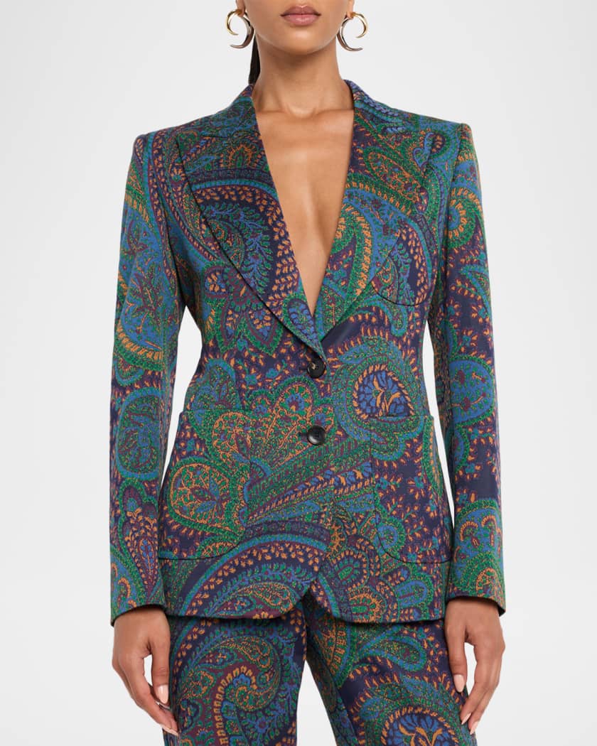 Etro Floral Paisley Jacquard Jacket | Neiman Marcus