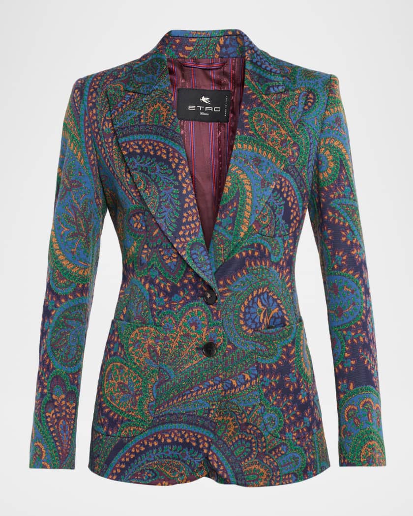 Etro Floral Paisley Jacquard Jacket | Neiman Marcus