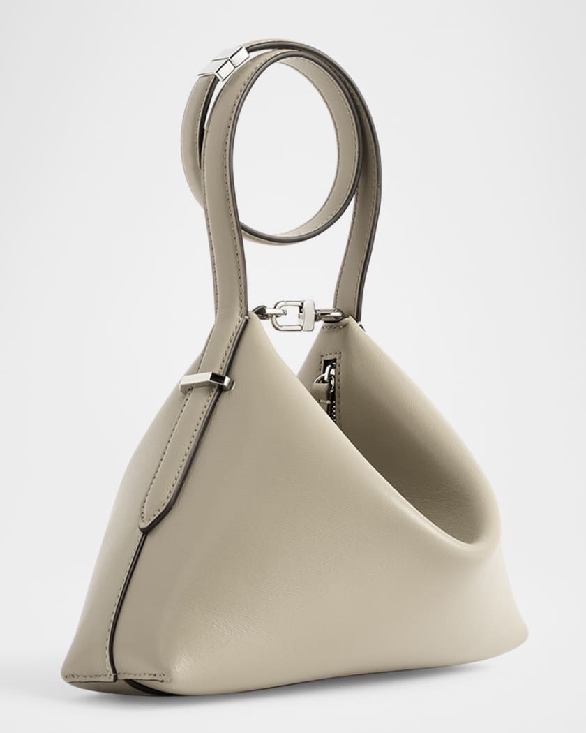 Bevel Leather Wristlet Bag