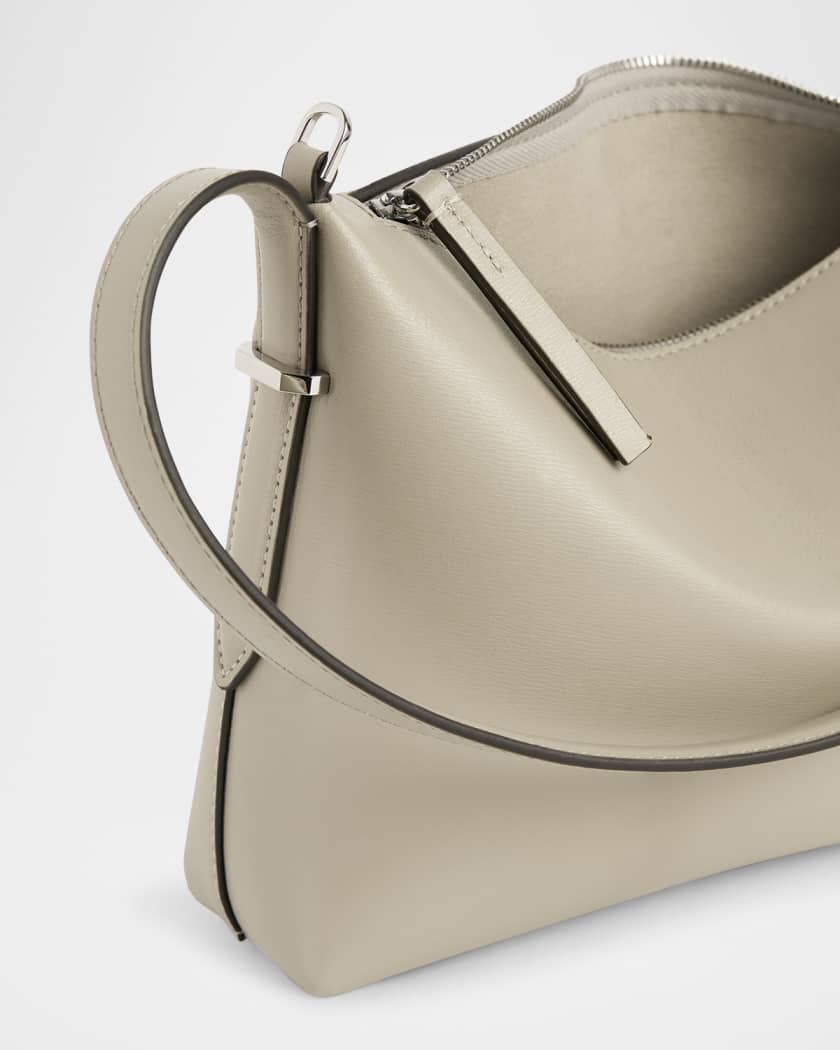 Bevel Leather Wristlet Bag