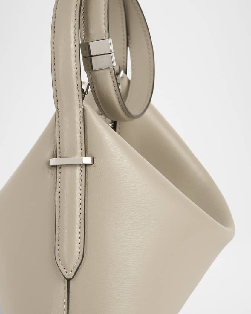 Bevel Leather Wristlet Bag