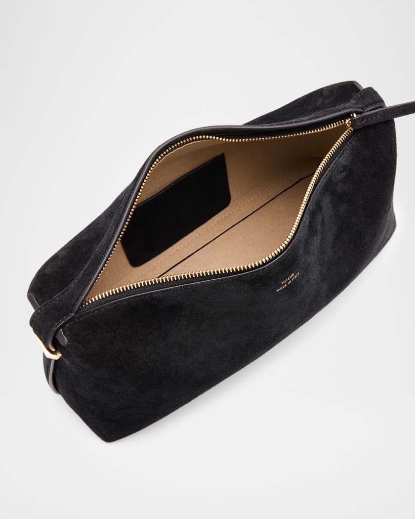 Belted Suede Clutch Bag