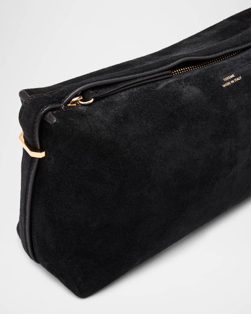 Belted Suede Clutch Bag