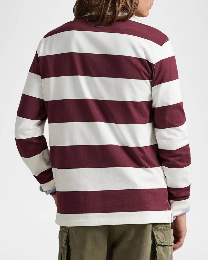 Men's Classic-Fit Polo Bear Stripe Rugby Shirt