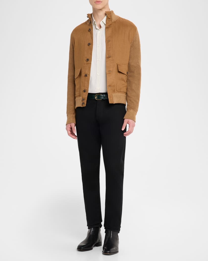 Men's Hybrid Linen Cardigan