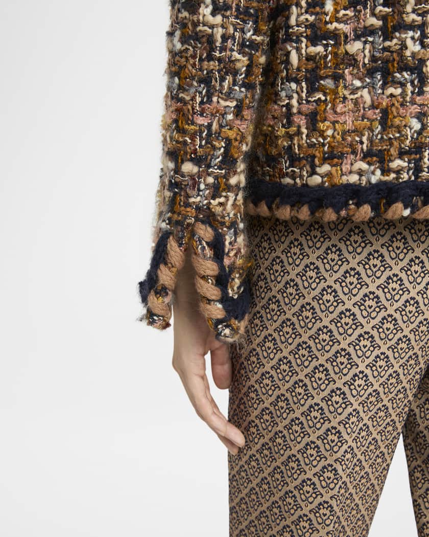 Metallic Tweed Double-Breasted Jacket