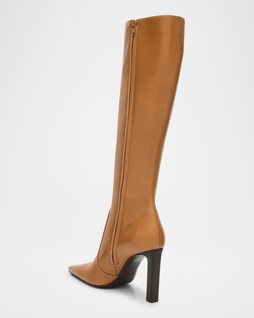 Francoise Smooth Leather Knee-High Boots