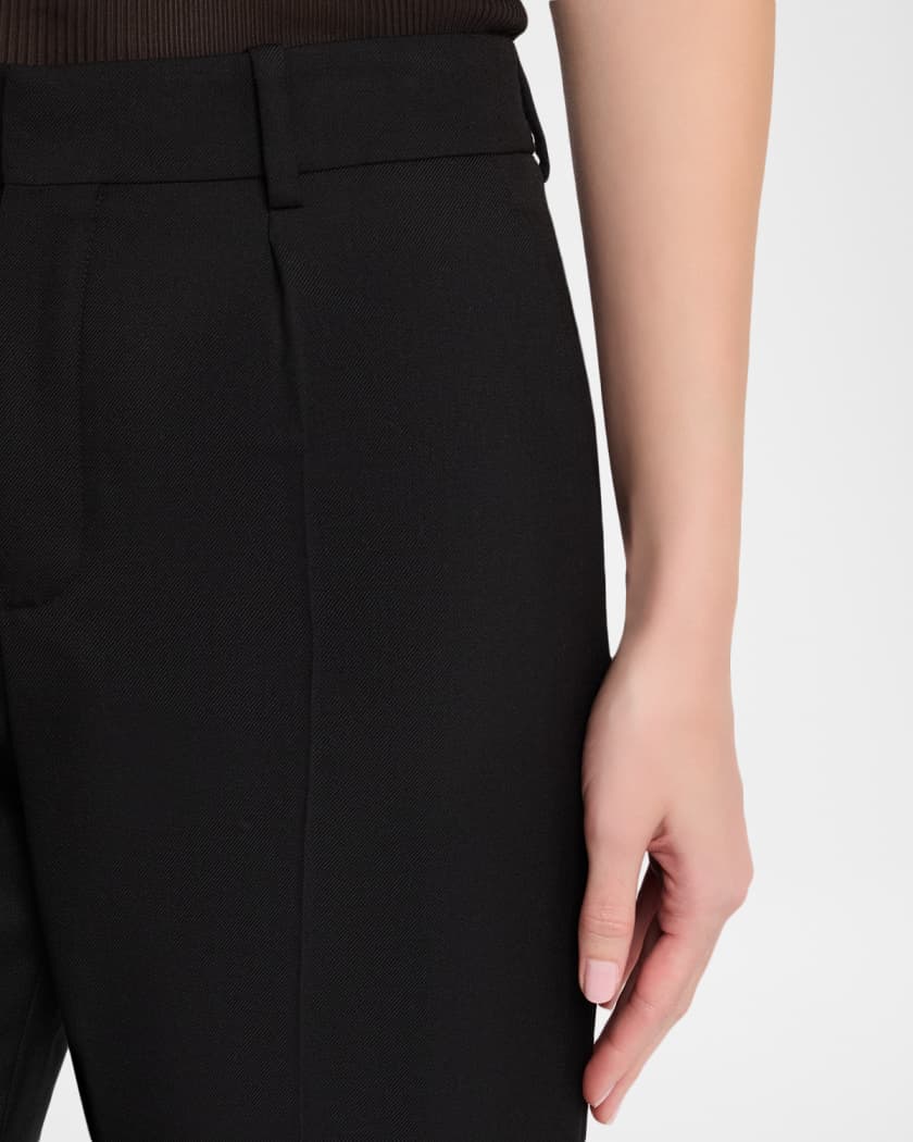 【関税込み】SAINT LAURENT WOOL TROUSERS Saint Laurent Wool Straight-Leg Suiting Trousers | Neiman Marcus