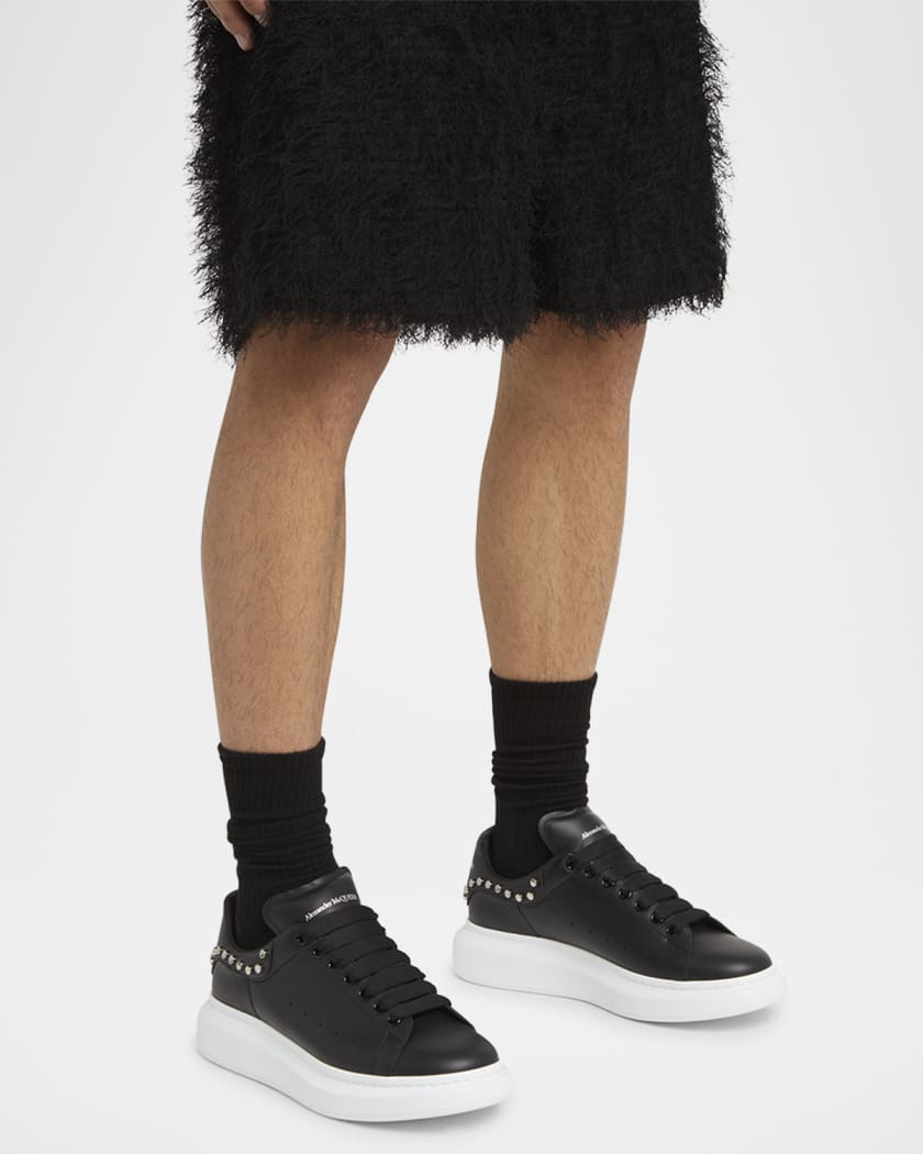 Men's Oversized Studded Leather Low-Top Sneakers