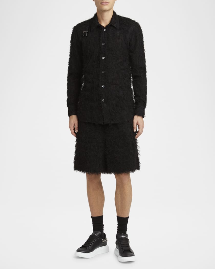 Men's Oversized Studded Leather Low-Top Sneakers