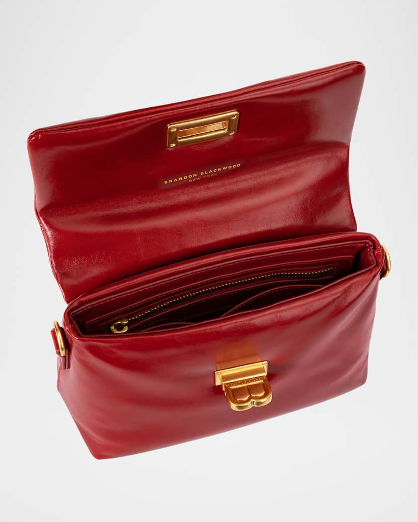 DHgate.com:Vintage Leather Shoulder Bag with Pearl Detail