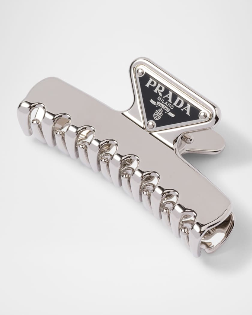 Prada Triangle Metal Claw Clip | Neiman Marcus
