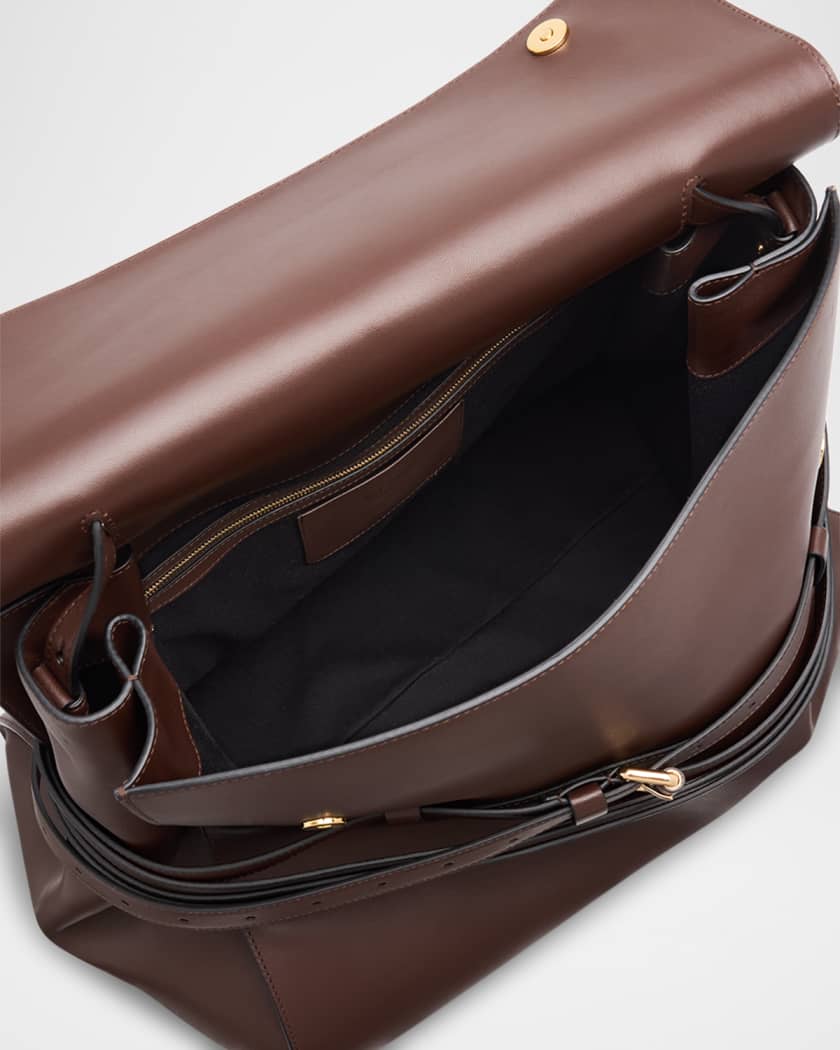 Men's Tie Me Large Leather Tote Bag