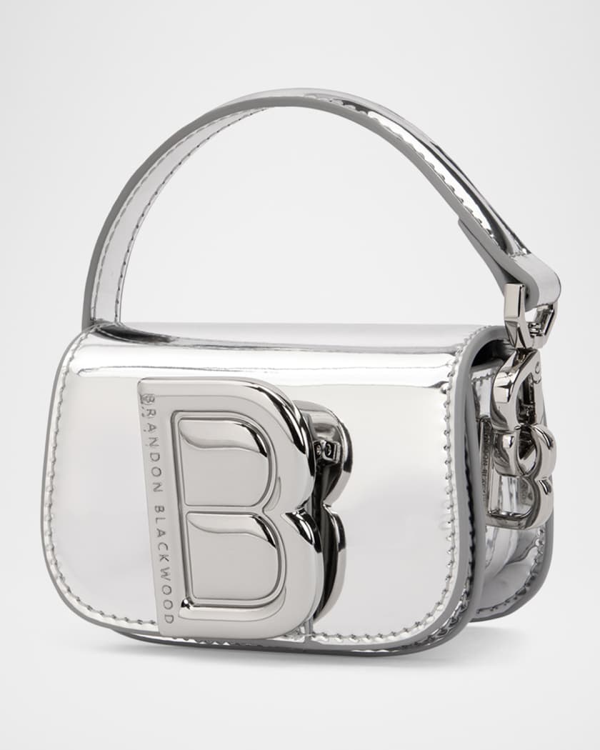 Click Metallic Leather Top-Handle Bag