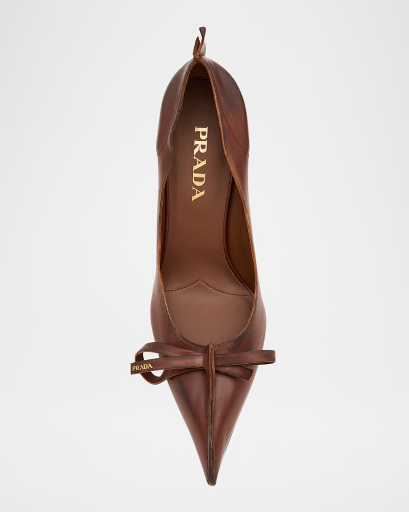 Leather Bow Pumps