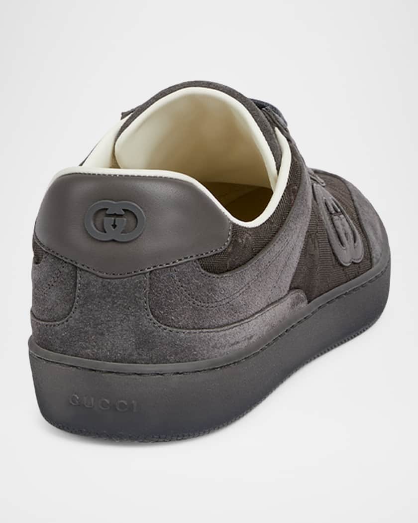 Mens G74 Tonal Canvas and Suede Sneakers