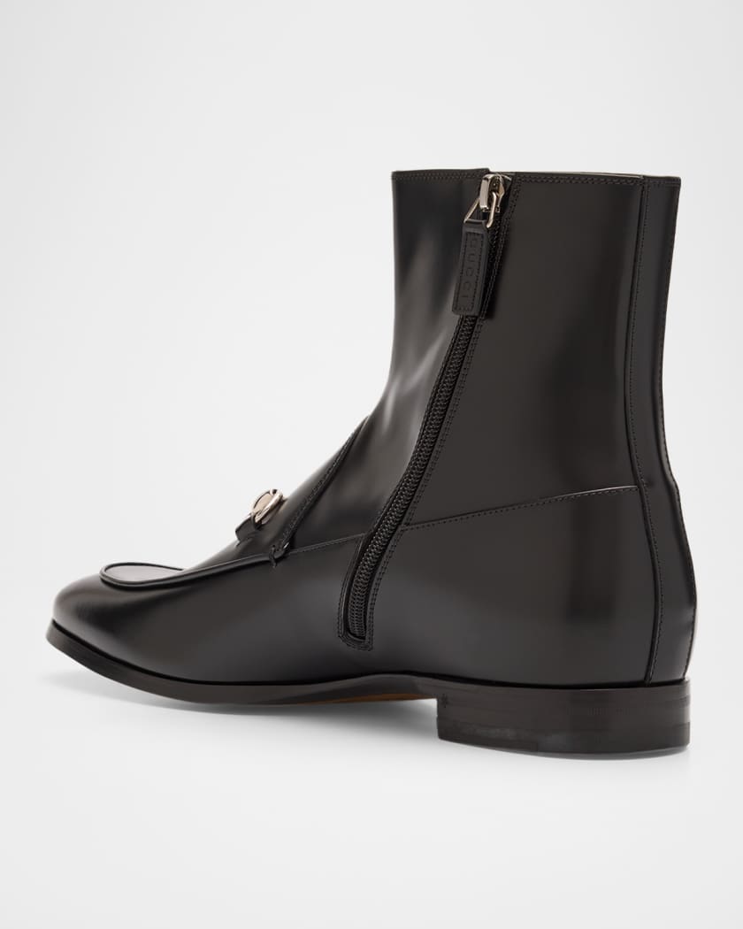 Men's Next Horsebit Leather Zip Booties