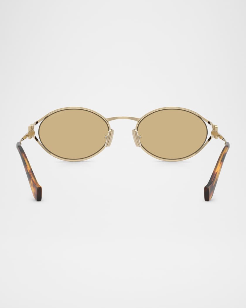MU 52YS Metal Oval Sunglasses