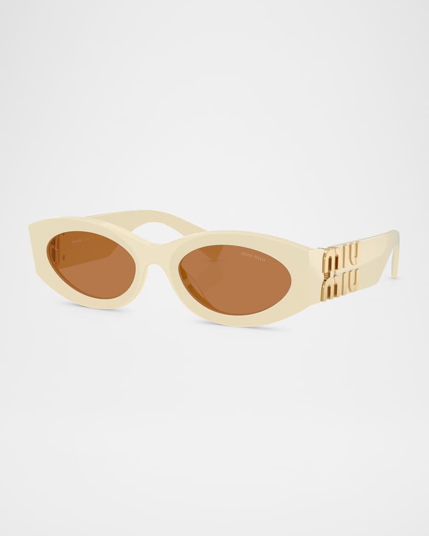 0MU 11WS Acetate Oval Sunglasses