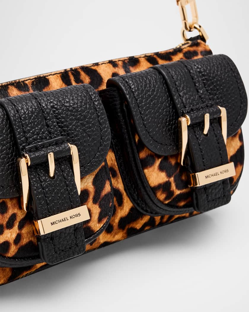 MICHAEL Michael Kors Zoe Small Leopard-Print Calf Hair