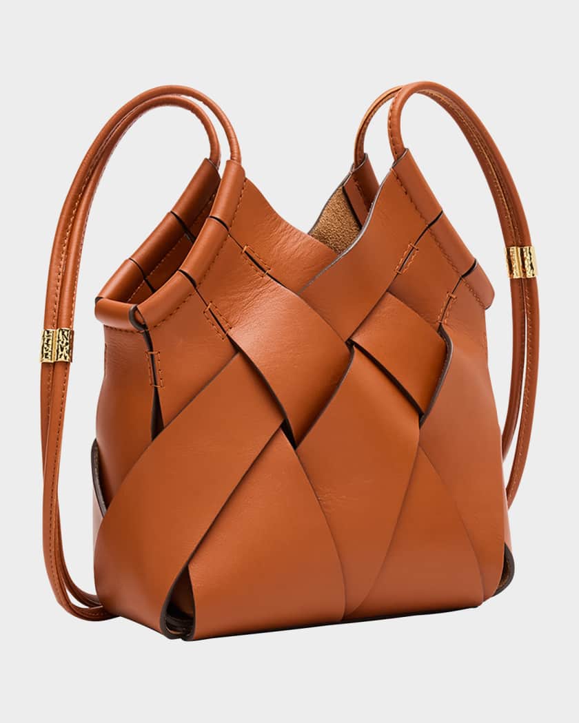 Charlotte Woven Leather Crossbody Bag