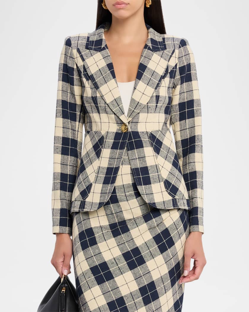 Duchess Plaid Patch Pocket Blazer