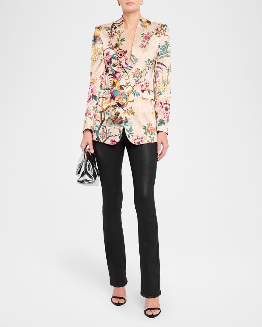 Roberto Cavalli Bird-Print Single-Breasted Jacket | Neiman