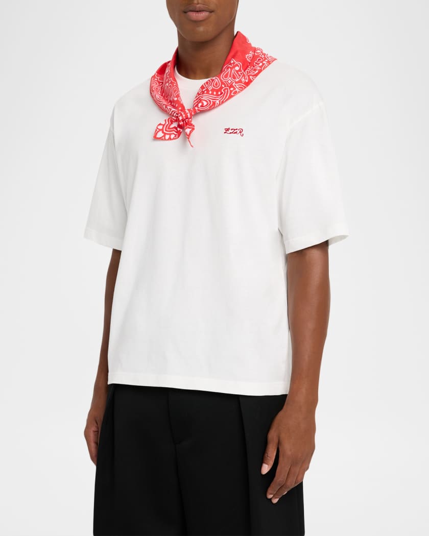 Men's Foulard Crewneck Logo T-Shirt