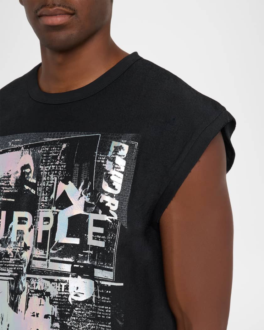 Men's Textured Jersey Graphic Tank Top